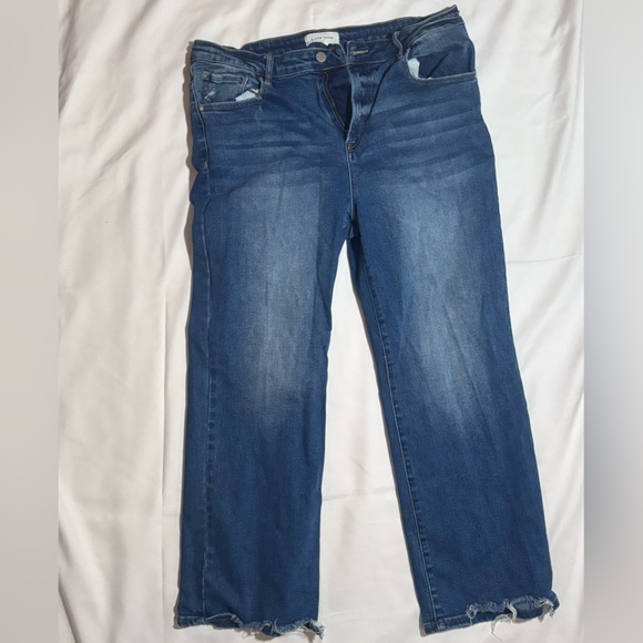 Risen Denim - GUC Risen Straight Distressed Jeans size 16W